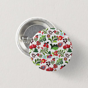Chapa Redonda De 2,5 Cm diseño floral húngaro Matyo