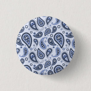 Chapa Redonda De 2,5 Cm Diseño Intrincado de Estampado Floral Paisley