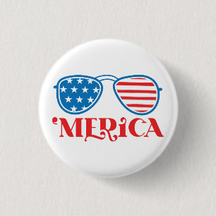Chapa Redonda De 2,5 Cm Diseño Merica 4 de Julio-32042