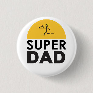Chapa Redonda De 2,5 Cm Diseño moderno y bello "SUPER DAD"