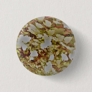 Chapa Redonda De 2,5 Cm Diseño original de Flores Blancas del Norte de Áfr