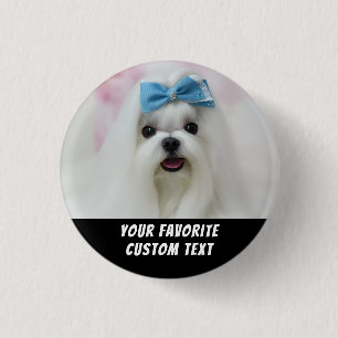 Chapa Redonda De 2,5 Cm Diseño pequeño y lindo con foto y texto personaliz