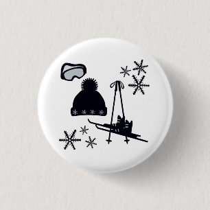 Chapa Redonda De 2,5 Cm Diseños de nieve de diferentes ítems