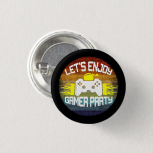 CHAPA REDONDA DE 2,5 CM DISFRUTEMOS LA FIESTA DE JUEGOS - FRIKI DE LOS JUE
