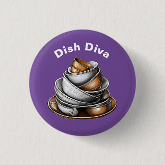Chapa Redonda De 2,5 Cm Dish Diva