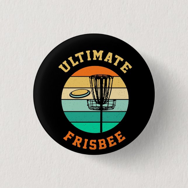 Chapa Redonda De 2,5 Cm Disk Golf Ultimate Frisbee (Anverso)