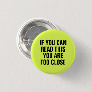 Chapa Redonda De 2,5 Cm Distancia social Neon Green