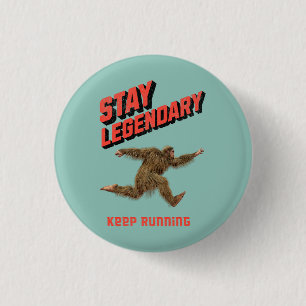 Chapa Redonda De 2,5 Cm Divertida Motivación para Correr de Bigfoot