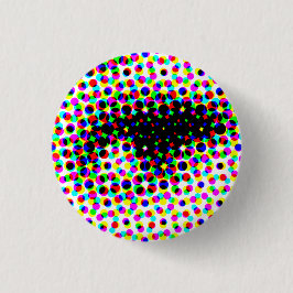 Chapa Redonda De 2,5 Cm Divertido ojo de cara