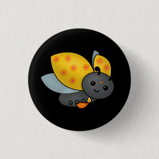 Chapa Redonda De 2,5 Cm Diwali Ladybug con Deepa