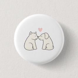 Chapa Redonda De 2,5 Cm Dog Love