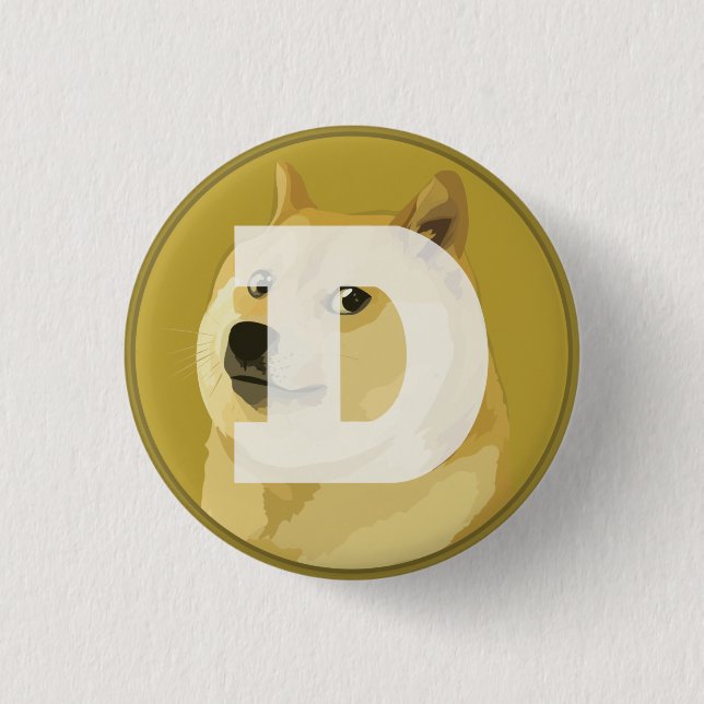 Chapa Redonda De 2,5 Cm Dogecoin DOGE (Anverso)