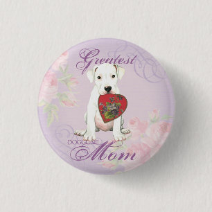 Chapa Redonda De 2,5 Cm Dogo Heart Mom