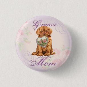 Chapa Redonda De 2,5 Cm Dogue Heart Mom