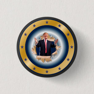 Chapa Redonda De 2,5 Cm Donald J. Trump ~ Rompiendo ~ 11/3/2020 ~