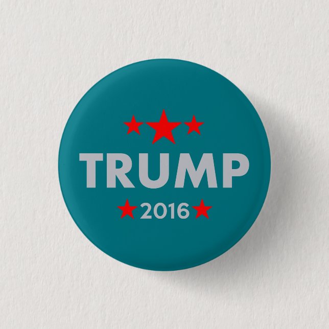 Chapa Redonda De 2,5 Cm Donald Trump 2016 (Anverso)