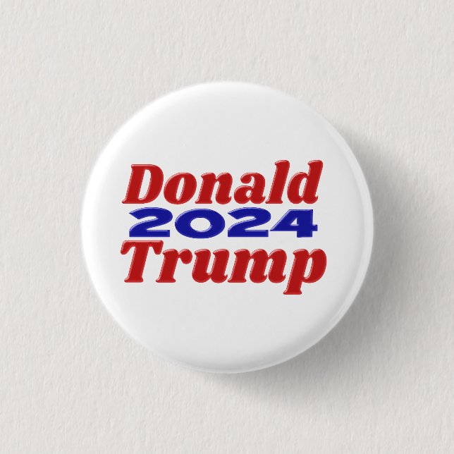Chapa Redonda De 2,5 Cm Donald Trump 2024  (Anverso)