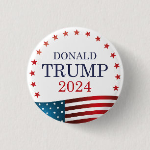 Chapa Redonda De 2,5 Cm Donald Trump 2024