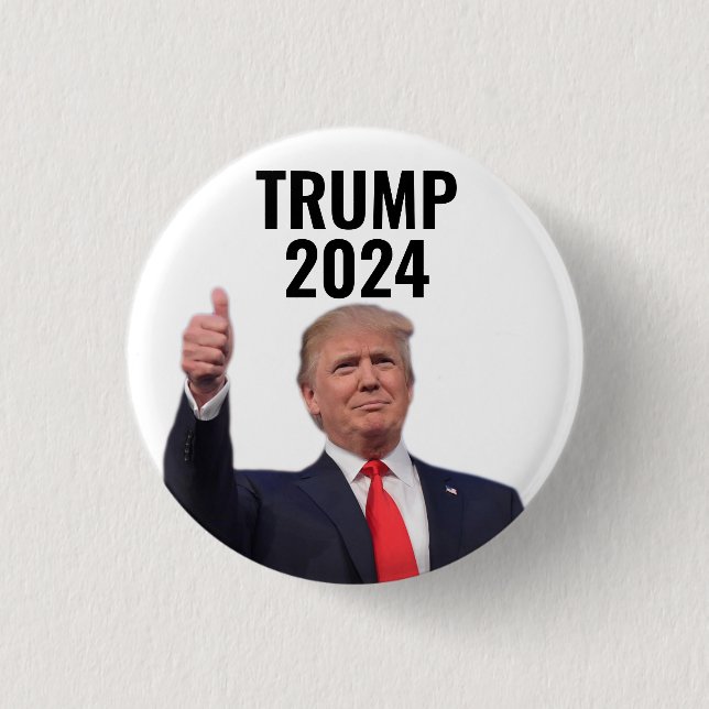 Chapa Redonda De 2,5 Cm Donald Trump 2024 (Anverso)