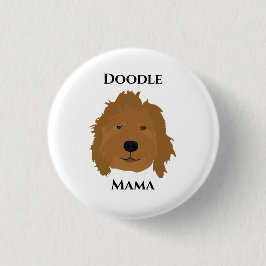 Chapa Redonda De 2,5 Cm Doodle Mama Goldendoodle