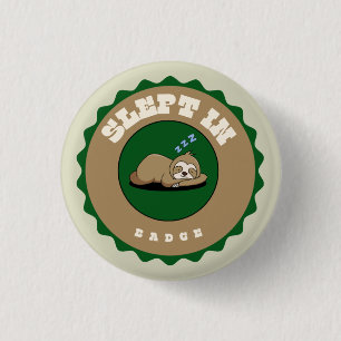 Chapa Redonda De 2,5 Cm dormido con insignia