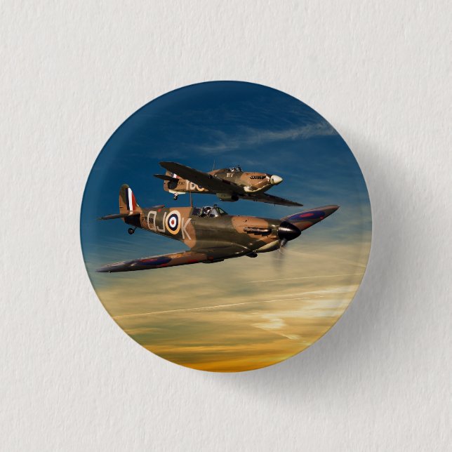 Chapa Redonda De 2,5 Cm Dos Supermarines (Anverso)