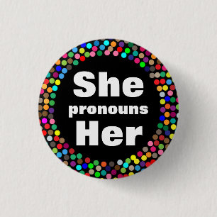 Chapa Redonda De 2,5 Cm Dotada Ella Sus Pronósticos