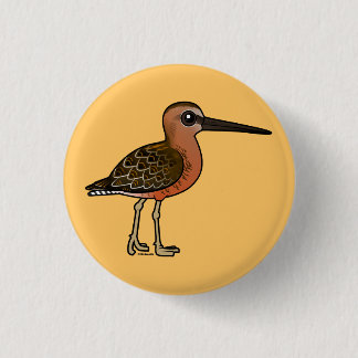 Chapa Redonda De 2,5 Cm Dowitcher longirrostro de Birdorable
