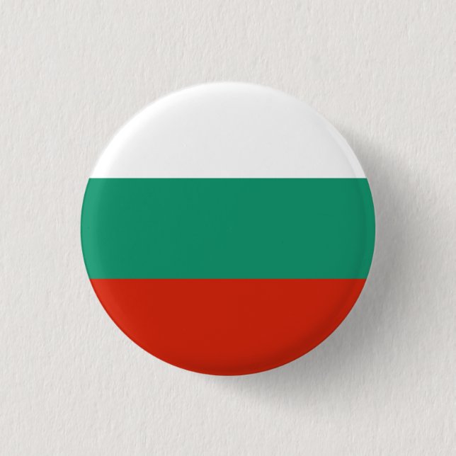 Chapa Redonda De 2,5 Cm Drapeau Bulgarie tricolore (Anverso)