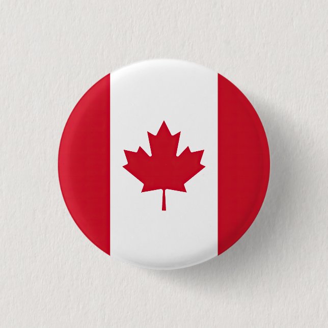 Chapa Redonda De 2,5 Cm Drapeau Canada (Anverso)