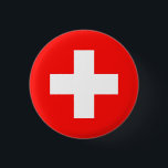 Chapa Redonda De 2,5 Cm Drapeau Suisse<br><div class="desc">Drapeau de la Suisse: "Unus pro omnibus,  omnes pro uno" → Un pour tous,  tous pour un!</div>