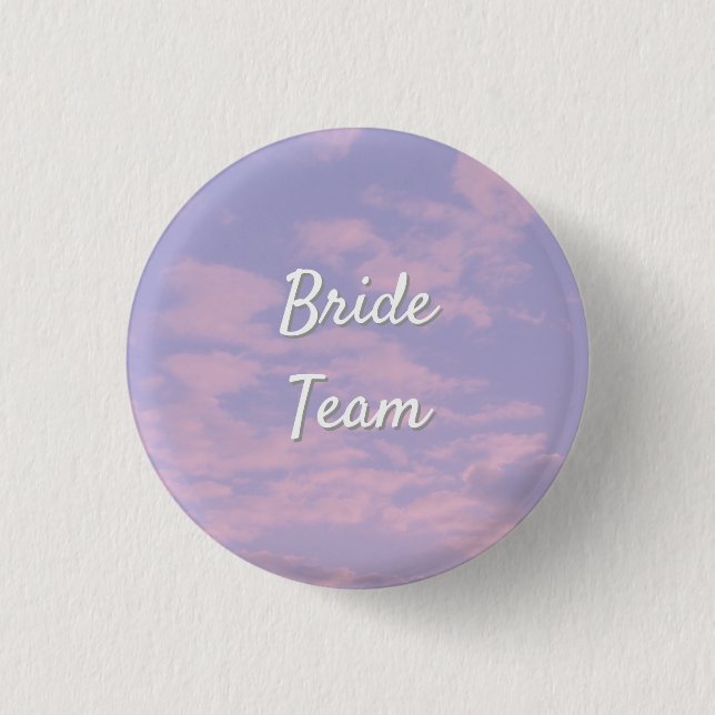 Chapa Redonda De 2,5 Cm Dream Clouds Lover Bachelorette Bride Team pin (Anverso)