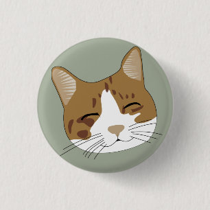 Chapa Redonda De 2,5 Cm Drenaje feliz del gato