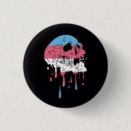 Chapa Redonda De 2,5 Cm Drin Trans Pride Skull Transgender Lgbt Comun