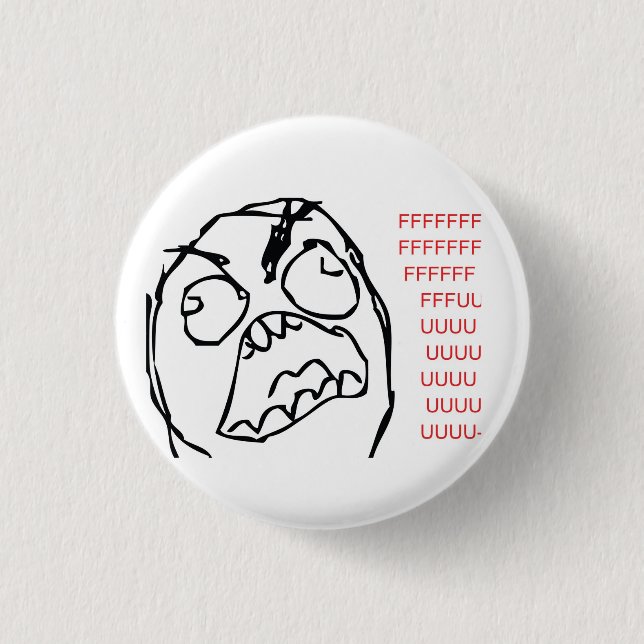 Chapa Redonda De 2,5 Cm Duende de la rabia (Anverso)