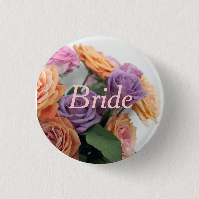 Chapa Redonda De 2,5 Cm Dulce floral (Anverso)