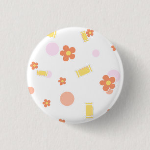 Chapa Redonda De 2,5 Cm dulces y flores
