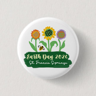 Chapa Redonda De 2,5 Cm Earth Day 2026
