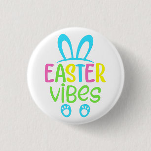 Chapa Redonda De 2,5 Cm Easter Vibes Pastel