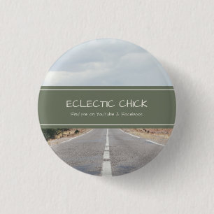 Chapa Redonda De 2,5 Cm Ecléctic Chick YouTube y Facebook