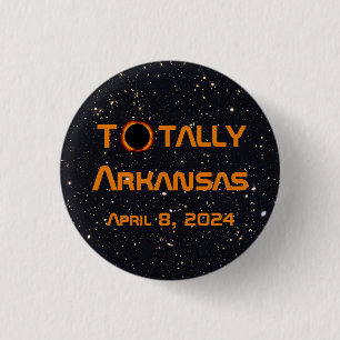 Chapa Redonda De 2,5 Cm Eclipse solar total de Arkansas 2024