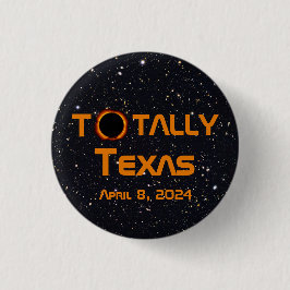 Chapa Redonda De 2,5 Cm Eclipse solar total de Texas 2024