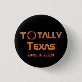 Chapa Redonda De 2,5 Cm Eclipse solar total de Texas 2024