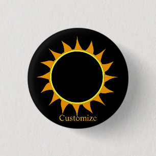 Chapa Redonda De 2,5 Cm Eclipse Total de Sol Thunder_Cove