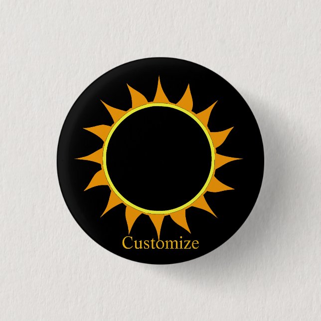 Chapa Redonda De 2,5 Cm Eclipse Total de Sol Thunder_Cove (Anverso)