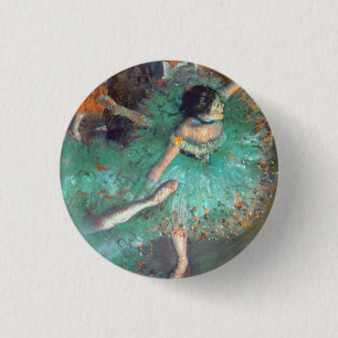 Chapa Redonda De 2,5 Cm Edgar Degas - Las Bailarinas verdes - Baile de bal