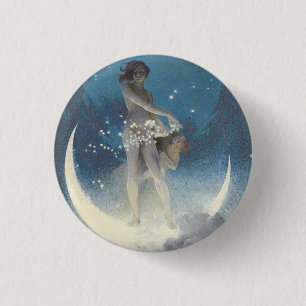 Chapa Redonda De 2,5 Cm Edwin Blashfield Stars dispersando Art Nouveau
