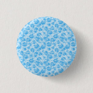 Chapa Redonda De 2,5 Cm Efecto de pelaje sintético azul y blanco