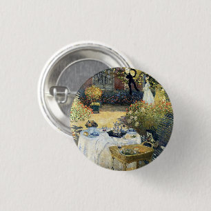 Chapa Redonda De 2,5 Cm El almuerzo Claude Monet