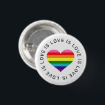 Chapa Redonda De 2,5 Cm El amor es amor el orgullo gay del corazón arcoiri<br><div class="desc">El amor es amor. El amor no tiene límites. Celebra y muestra tu apoyo a la comunidad LGBTQ con este botón de 8 colores del corazón rainbow striped / pin con moderno "El amor es amor... " texto negro que enmarca el diseño. Incluye un fondo blanco limpio.</div>
